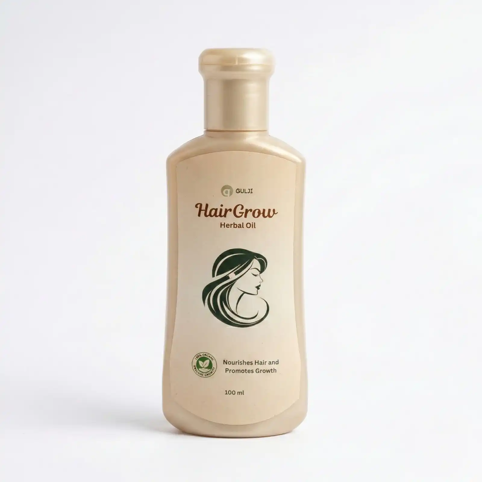 Gulji HairGrow Premium Hair Oil 100ml bottle — best herbal hair oil in Pakistan with 18 botanical ingredients